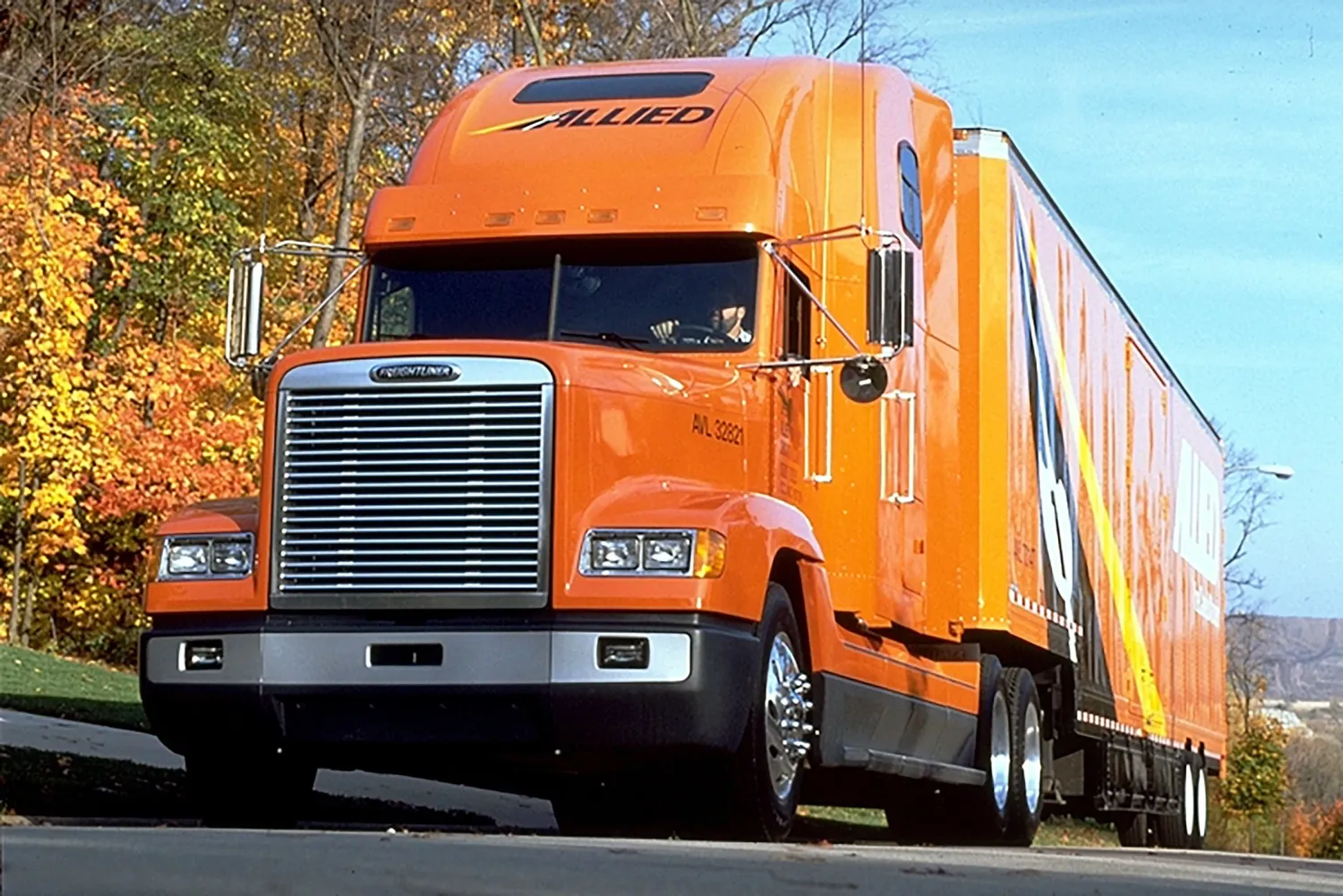 Allied moving truck on road